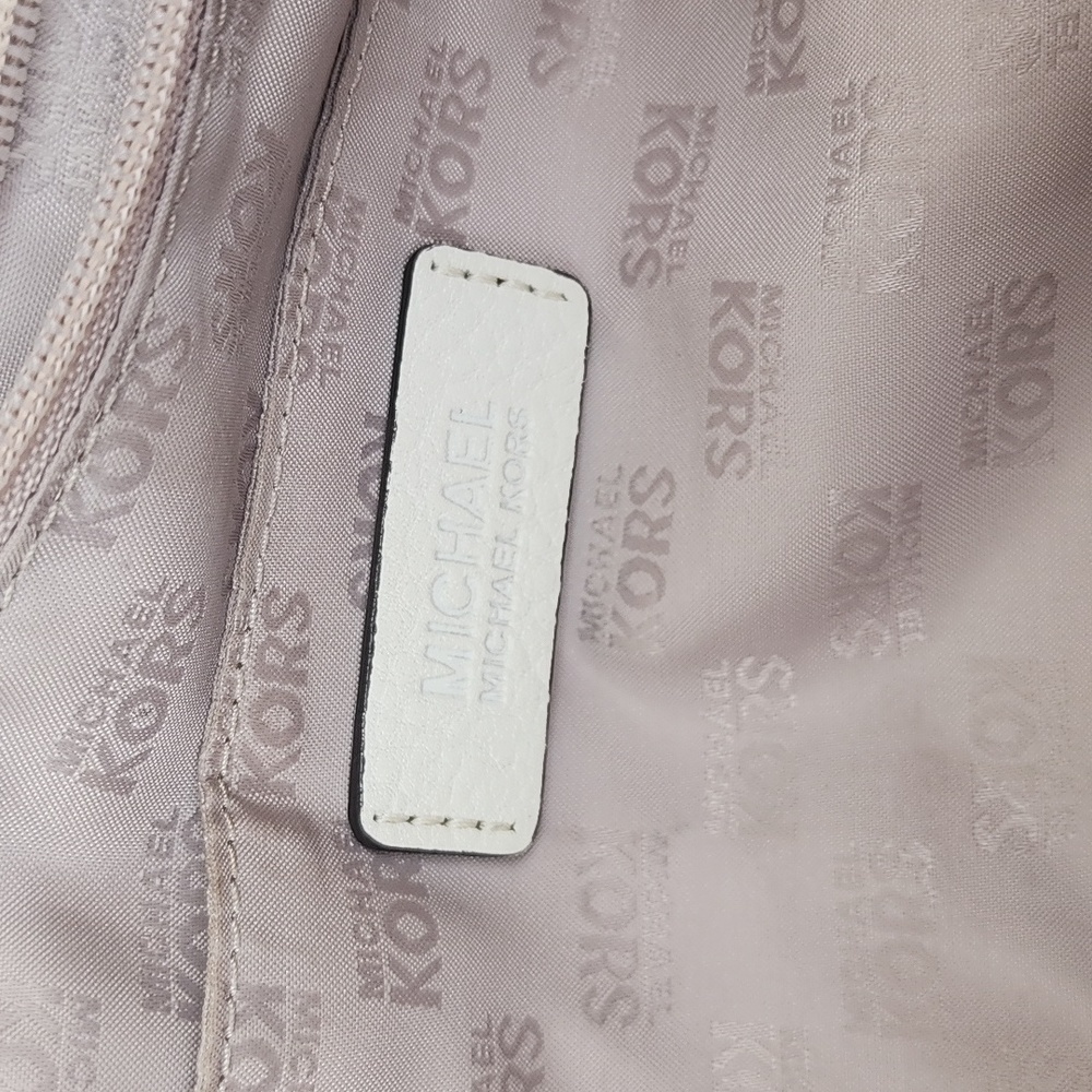 Michael Kors‎ Satchel Crossbody Bag Pebbled Ivory Leather Light Cream - Picture 9 of 15